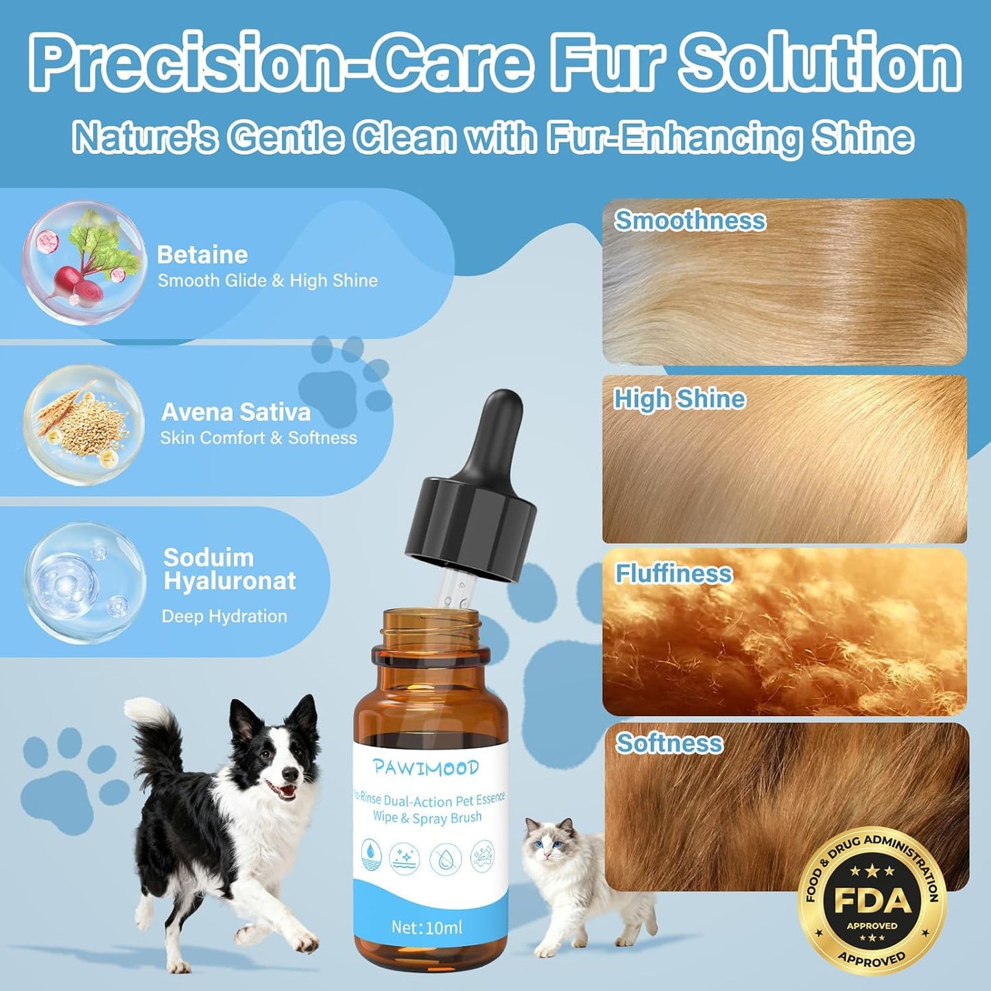 Pet Steam Brush for Dogs,Self-Cleaning,3 Swap-In Heads,Spray Hair Remover