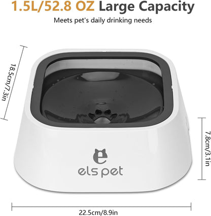Non Spill Dog Water Bowl,Pet Water Bowl for Dogs Cat Puppy Kitty,1.5L