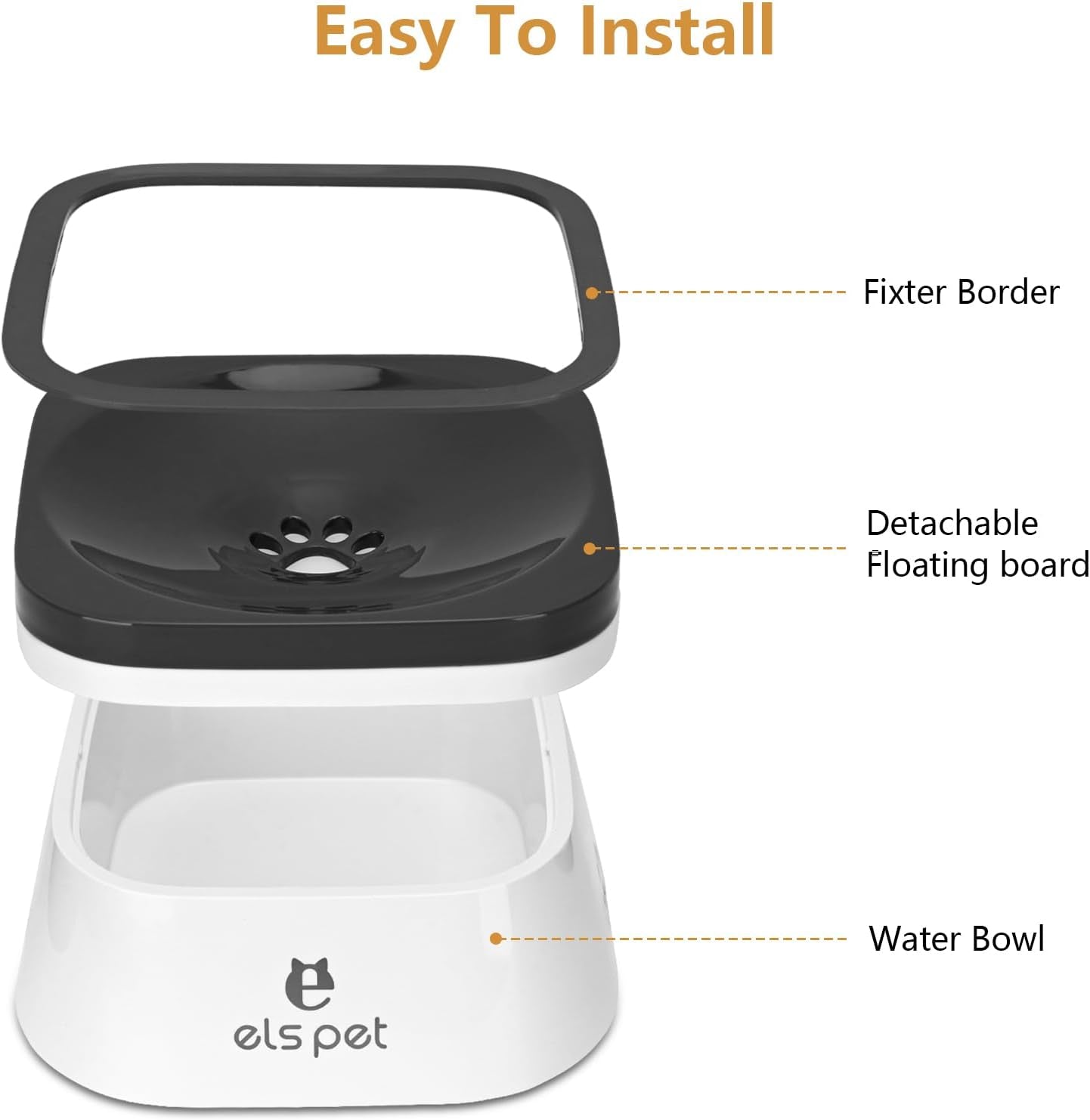 Non Spill Dog Water Bowl,Pet Water Bowl for Dogs Cat Puppy Kitty,1.5L