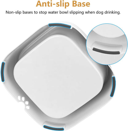 Non Spill Dog Water Bowl,Pet Water Bowl for Dogs Cat Puppy Kitty,1.5L